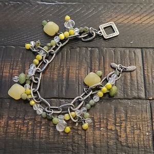 Vintage Silpada Jade Pearl Sterling Bracelet B1248